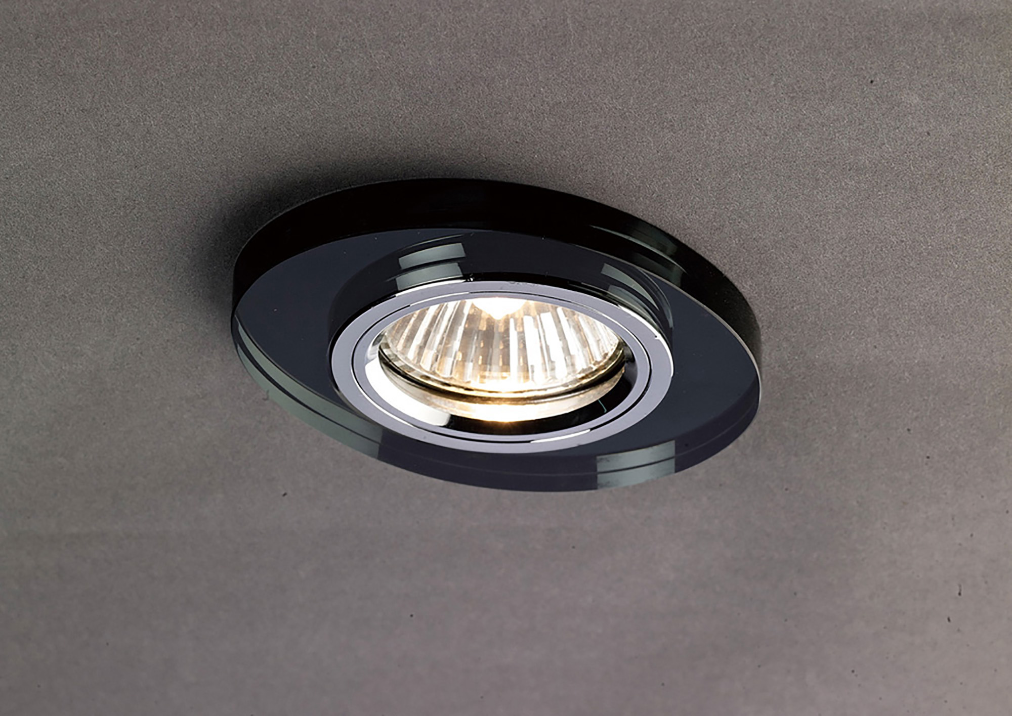 IL30808BL  Crystal Downlight Oval Rim Only Black